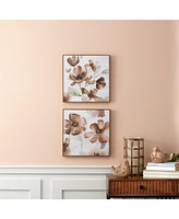 Slickblue Floral Block for Charming Home Decor and Stylish Accents (Set of 2)