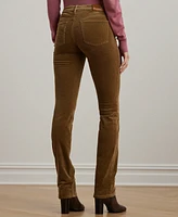 Lauren Ralph Petite Mid-Rise Straight Corduroy Pants