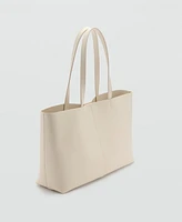 Mango Women's Leather-Effect Shopper Bag