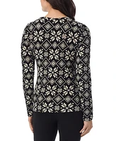 Cuddl Duds Fleecewear Stretch Crewneck Top