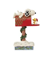 Jim Shore Peanuts Snoopy and Woodstock at Mailbox Figurine