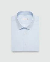 Mango Men's Cotton Long-Sleeved Shirt