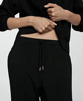 Mango Women's Seam Detail Jogger Pants