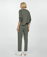 Mango Women's Seam Detail Jogger Pants