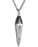 Bulova Marc Anthony Men's Damascus Sword Pendant Necklace in Sterling Silver-Plate, 24" + 2" extender, BVP1075-wmmna