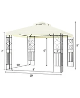 Vebreda 2 Tiers 10 x 10 Feet Patio Gazebo Canopy Tent