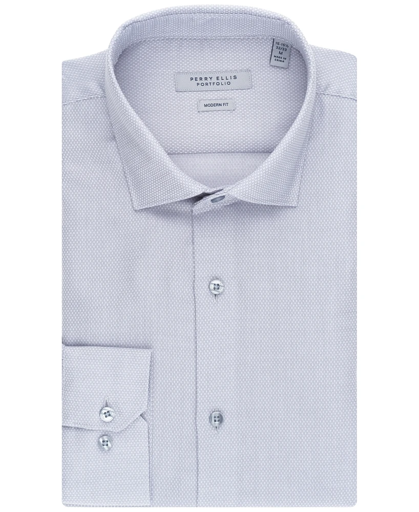 Perry Ellis Men's Modern-Fit Sycamore Dobby Dress Shirt