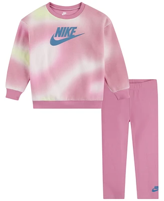 Nike Toddler Girls Solarized Crewneck Top & Leggings, 2-Piece Set