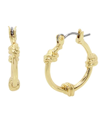 Steve Madden Gold Triple Knot Hoop Earrings