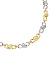 Steve Madden Two-tone Knot Collar Necklace