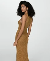 Mango Women's Openwork Lurex Dress