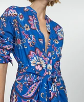 Mango Women's Printed Bow Dress