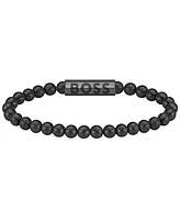 Hugo Boss Men's Sphere Ionic Plated Black Steel Bracelet