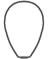 Hugo Boss Men's Sphere Ionic Plated Black Steel Necklaces