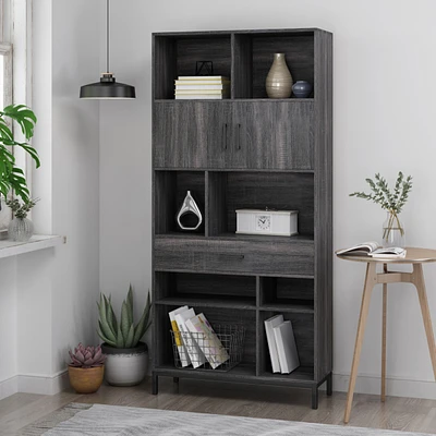 Simplie Fun Contemporary Cube Bookcase With Storage