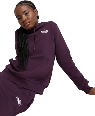 Puma Women's Essentials Embroidered Hooded Fleece Sweatshirt