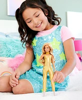 Barbie Fashionistas 65th Anniversary Doll 222, Petite with Blonde Wavy Hair, Golden Jumpsuit - Multi