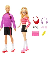 65th Anniversary Barbie Fashionistas, 2 Dolls, 6 Accessories Set, Roller-Skating Theme - Multi