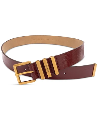 Michael Kors Women's Gold-Tone Leather Belt