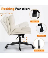 Streamdale Furniture Cloud Comfort Office Chair: Pu Padded, Rocking, Wheels