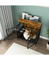 Streamdale Furniture Multifunctional Steel Dog Cage with Easy Assembly and Mobility