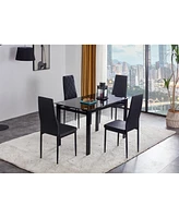 Streamdale Furniture 5-Piece Dining Table Set, Dining Table And Chair