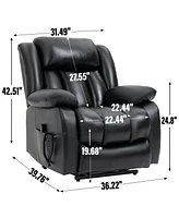 Streamdale Furniture Electric Power Lift Recliner with Massage & Heat