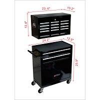 Streamdale Furniture High Capacity Rolling Tool Chest With Wheels And Drawers