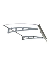 Simplie Fun 47"x34" Polycarbonate Door Awning with Aluminum Alloy Brackets