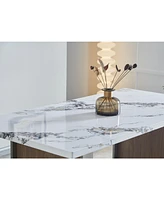 Streamdale Furniture Elegant Marble Mdf Dining Table for 6-8