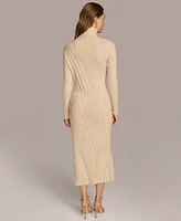 Donna Karan New York Women's Rib Knit Turtleneck Sweater Dress