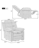 Streamdale Furniture Adjustable Massage Recliner with Heating & Infinite Position