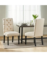 Classic Tufted Parsons Dining Chair Set of 2 with Modern Style
