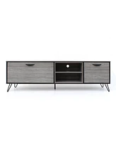 Streamdale Furniture Modern Industrial Tv Stand with Storage and Hairpin Legs