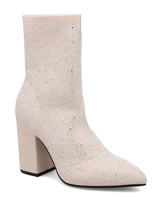 Mia Women's Magdalena Knit Sock Dress Booties