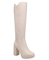 Mia Women's Elisenda Block-Heel Platform Tall Knee Boots