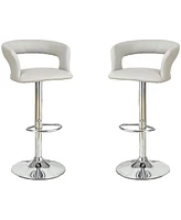 Streamdale Furniture Set of 2 Grey Kitchen Barstool Chairs