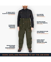 RefrigiWear Men's Iron-Tuff Insulated Low Bib Overalls -50F Cold Protection