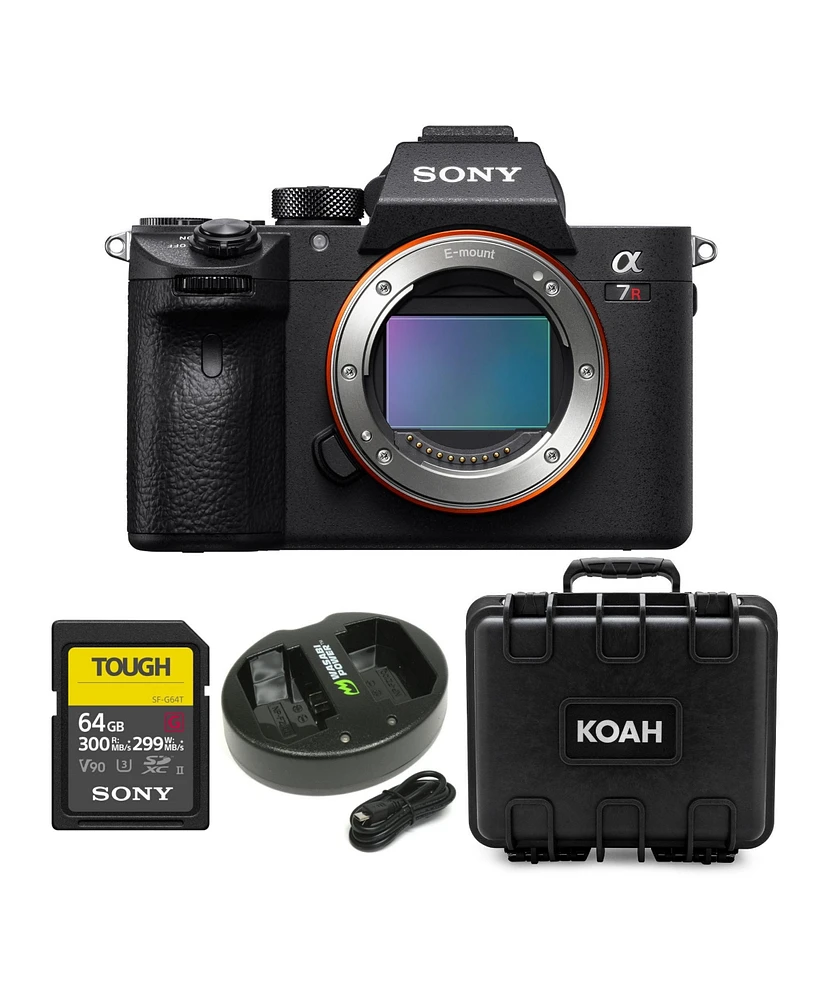 Sony Alpha a7R Iii A Full-Frame Mirrorless Camera with 64GB Sd Card Bundle