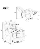 Streamdale Furniture Electric Power Lift Massage Recliner Chair with Heat & Vibration