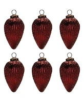 Slickblue Ornament (Set of 6) 4.5"H Glass