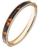 Lauren Ralph Lauren Gold-Tone Tortoise-Look Bangle Bracelet