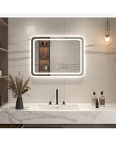 Streamdale Furniture Led Bathroom Vanity Mirror - Polished Crystal, Smartly Lit