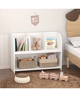 Streamdale Furniture 4-Compartment Kids Bookcase & Toy Organizer