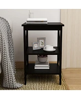 Streamdale Furniture Oxford Small Side Table Black-mdf Material Legs