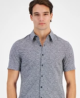 Michael Kors Men's Slim-Fit Micro-Petal Button-Down Shirt