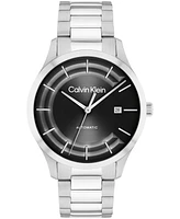 Calvin Klein Unisex Iconic Automatic Silver Stainless Steel Bracelet Watch 40mm