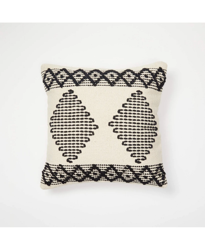 Dormify Knit Tassel Throw Pillow, Safe Green, Square Shape, Stuffed 20 x 20, Dorm Room Accent & Decor, or Bedroom Essential