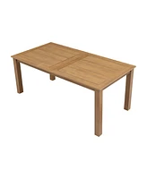 Simplie Fun 70.8" Teak Patio Dining Table for 4-6 Persons