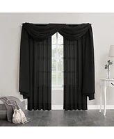 Sheer Voile Rod Pocket Curtain Panel
